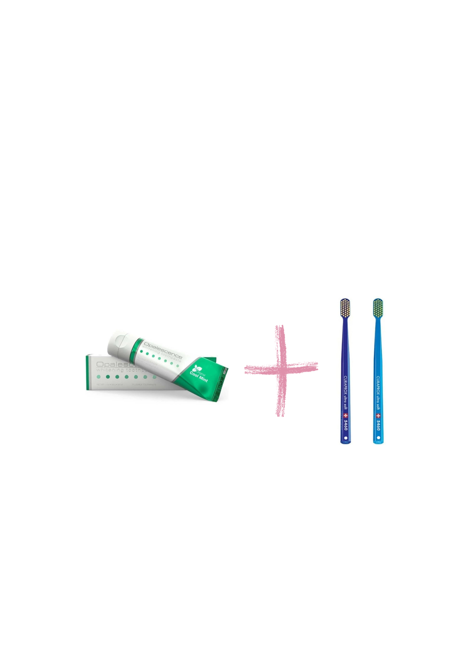Opalescence Whitening Toothpaste Small 28g and 2 blue Curaprox toothbrushes by Beauty Care Bag on Tampa Home & Garden Store