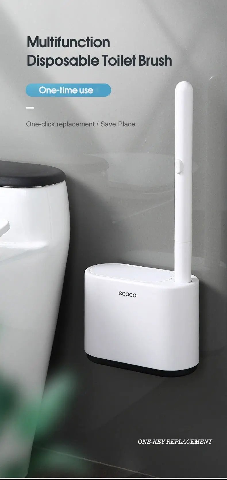 Disposable Toilet Brush With Cleaning Liquid Kit