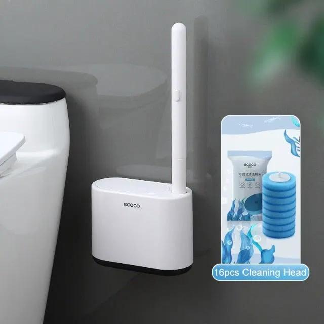 Disposable Toilet Brush With Cleaning Liquid Kit