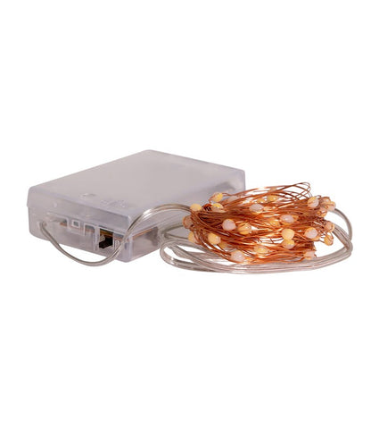 Juego de 50 luces LED superbrillantes de color blanco cálido a pilas