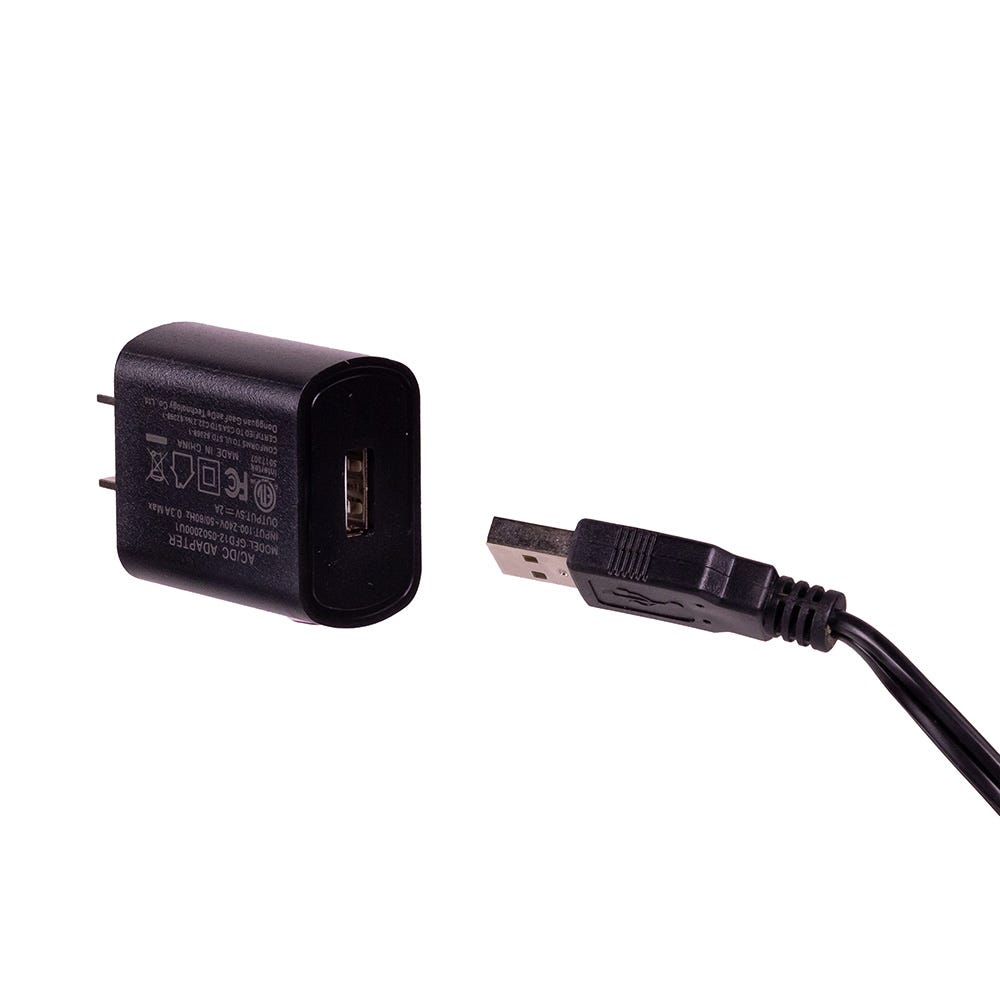 Rallonge USB 6 ports avec prise secteur 2 A - Noire