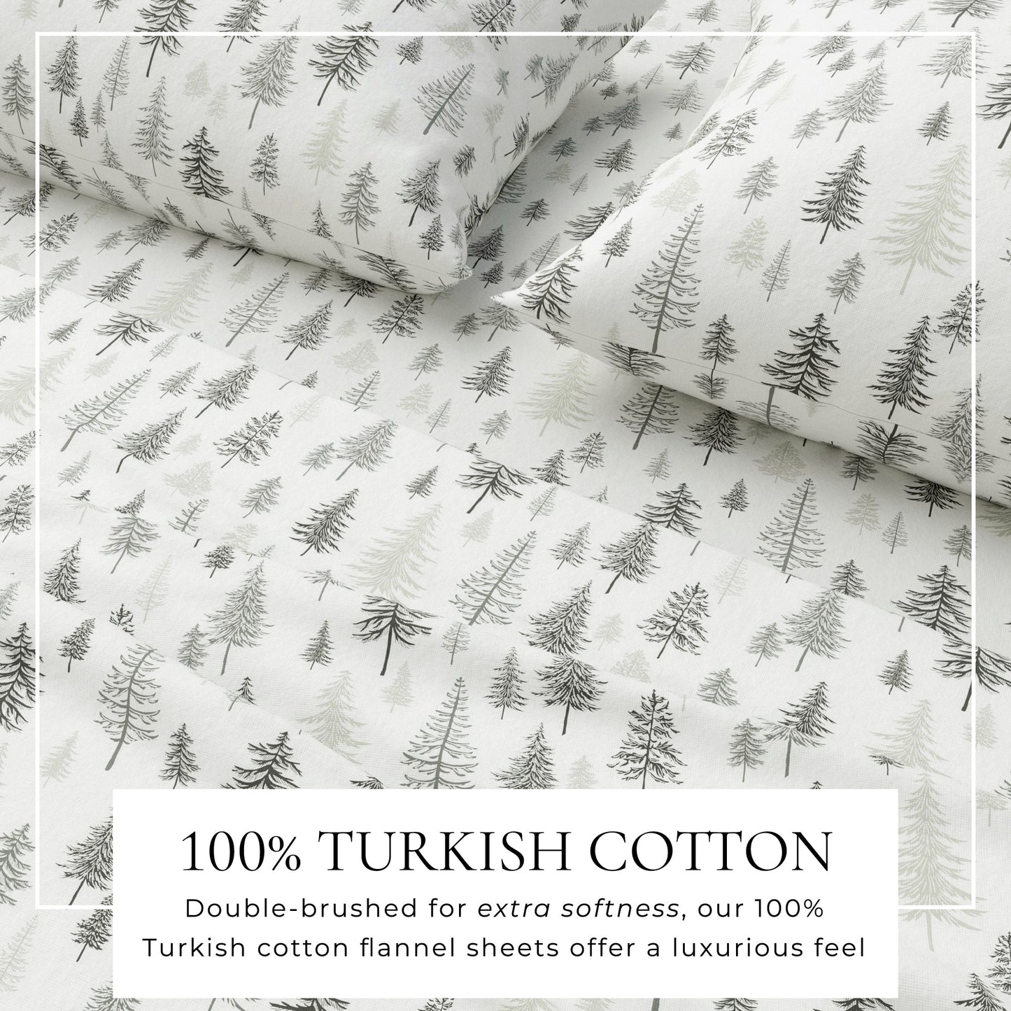 Classic Turkish Cotton Flannel Sheet and Pillow