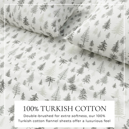 Classic Turkish Cotton Flannel Sheet and Pillow