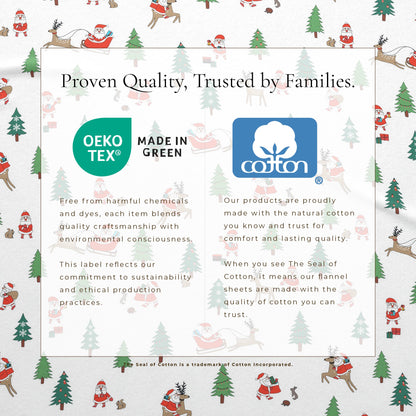 Soft and Plush Turkish Cotton Christmas Sheets
