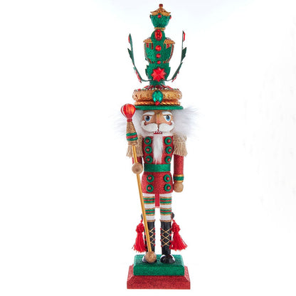 Cascanueces con sombrero de hojas rojas y verdes de Hollywood (45 cm)