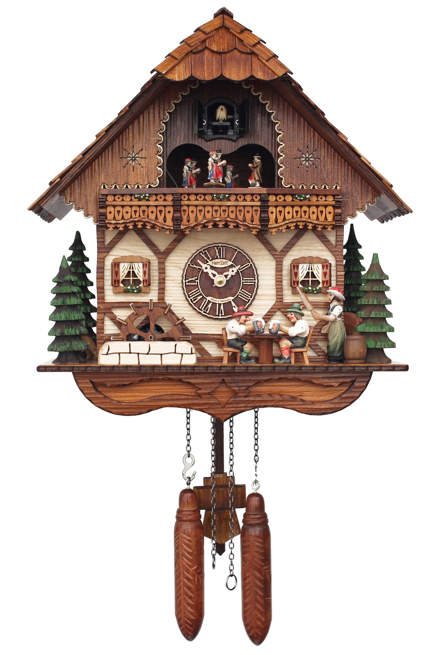 The Tipsy Brothers - HerrZeit by Adolf Herr Quartz Cuckoo Clock