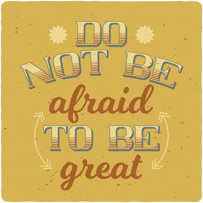 Do Not Be To Be men's bamboo tee by Spun Bamboo on mustard yellow with Afraid typography on Tampa Home & Garden Store