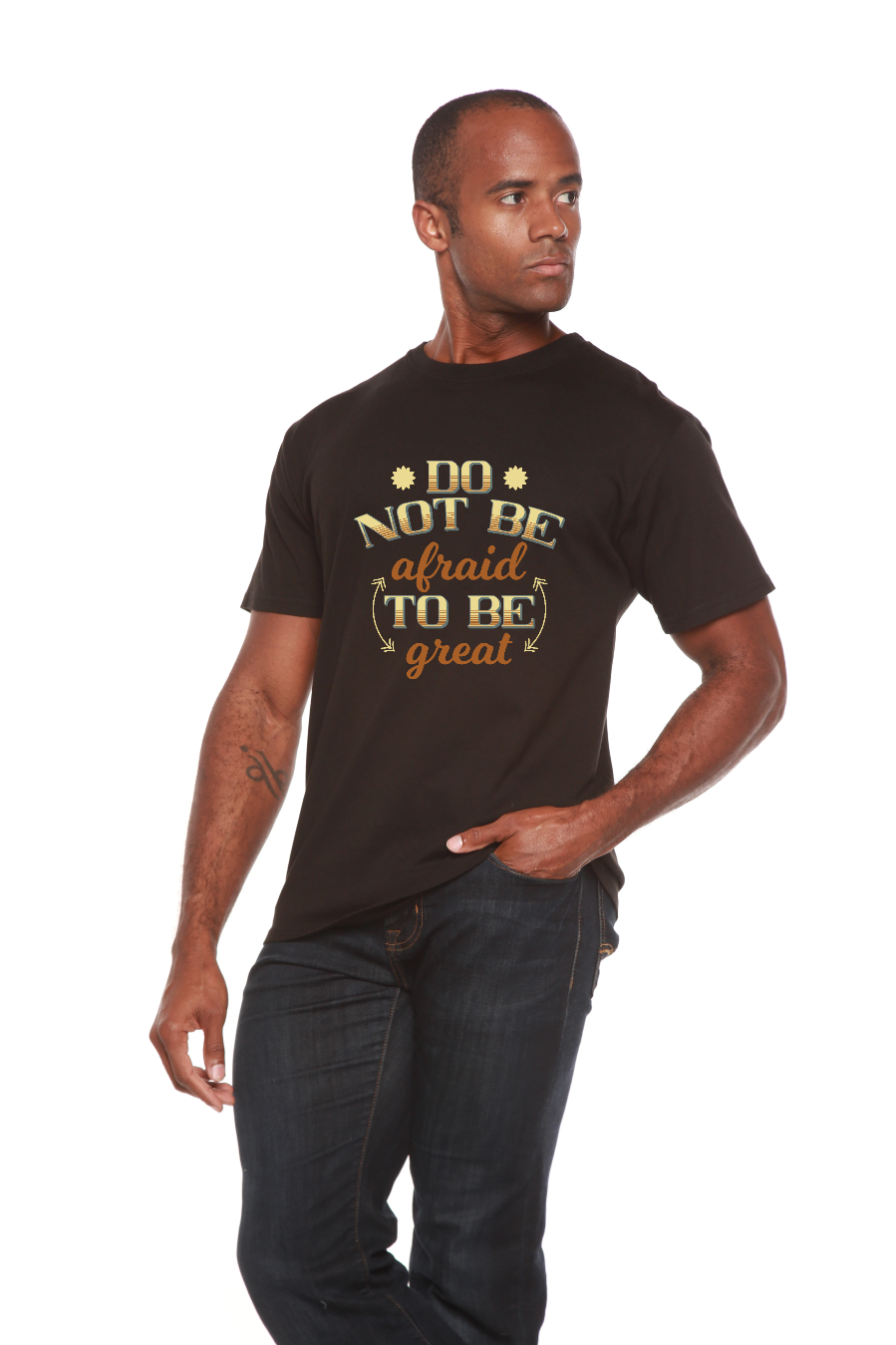 Men's black graphic tee by Spun Bamboo, short sleeve made of bamboo viscose/organic cotton fabric on Tampa Home & Garden Store