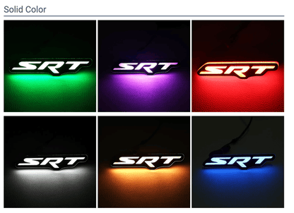 Dodge SRT RGBW Flow Series LED Badge Emblem Logo, 6 color options, AutoLEDTech.com on Tampa Home & Garden Store