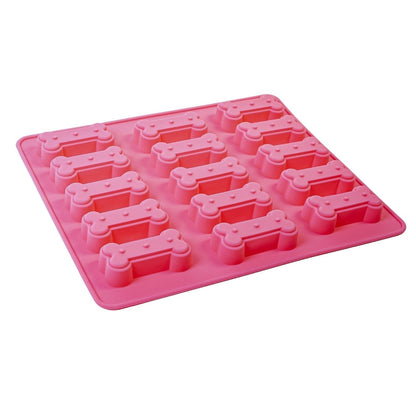 Bandeja de silicona 3 en 1 para golosinas caseras y saludables para perros, con forma de hueso, y mucho más.