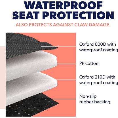 Dog rear seat cover protector hammock DailySale, waterproof Oxford 600D, non-slip backing on Tampa Home & Garden Store