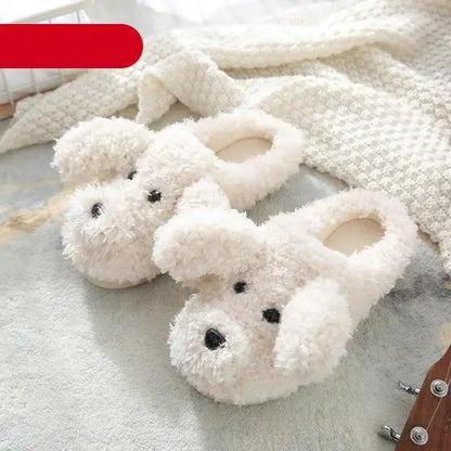 Women Cozy Fur Slippers Memory Foam Cross Band