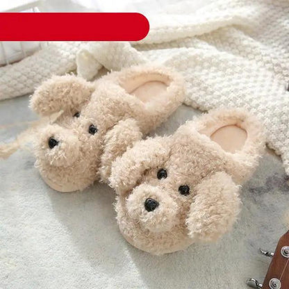 Women Cozy Fur Slippers Memory Foam Cross Band