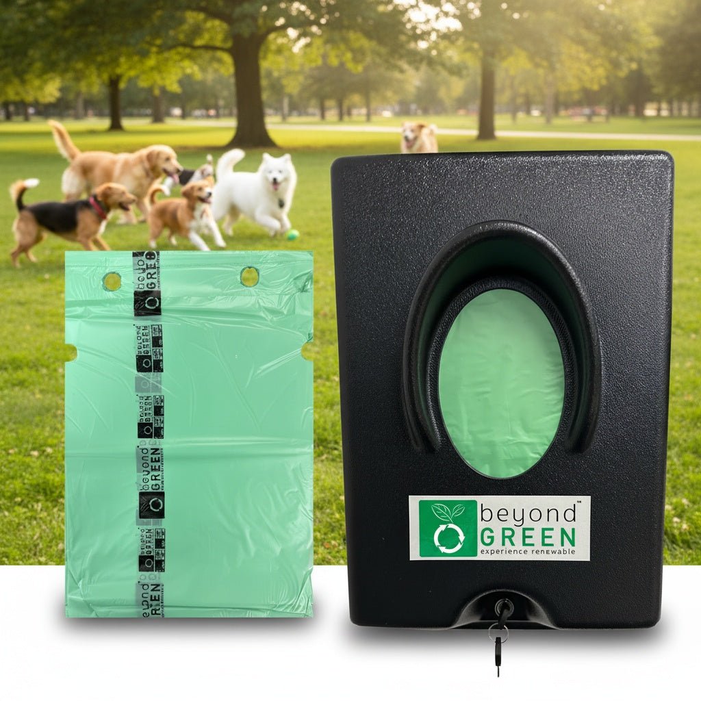 Sacs à déjections canines beyondGREEN – Recharge pour distributeur à distribution individuelle – Fabriqué aux États-Unis, anti-fuites, distribution un à un (100 sacs par paquet)