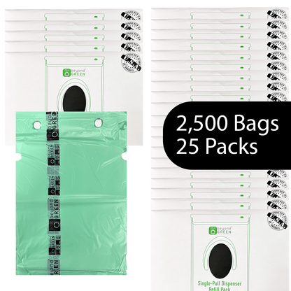 Sacs à déjections canines beyondGREEN – Recharge pour distributeur à distribution individuelle – Fabriqué aux États-Unis, anti-fuites, distribution un à un (100 sacs par paquet)