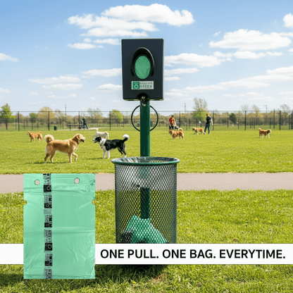 Sacs à déjections canines beyondGREEN – Recharge pour distributeur à distribution individuelle – Fabriqué aux États-Unis, anti-fuites, distribution un à un (100 sacs par paquet)