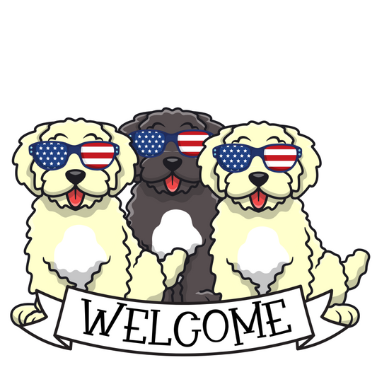 Doodle Door Hanger, Dog Door Hanger, DECOE-W-903716, 22" Wood Door Hanger - Tampa Home & Garden Store
