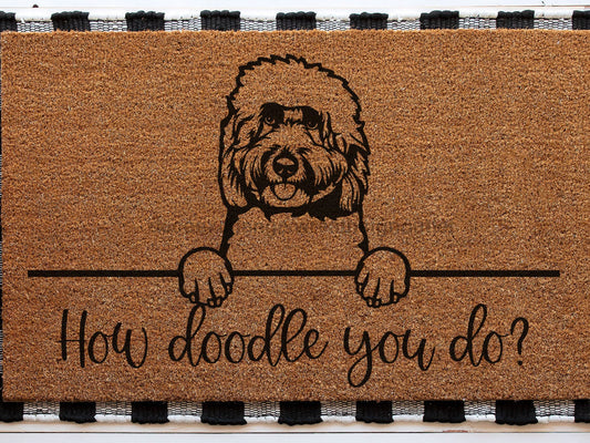 Tapis de porte Doodle - Tapis de porte drôle - Tapis de porte en coco 30x18 » - DECOE-CM-401