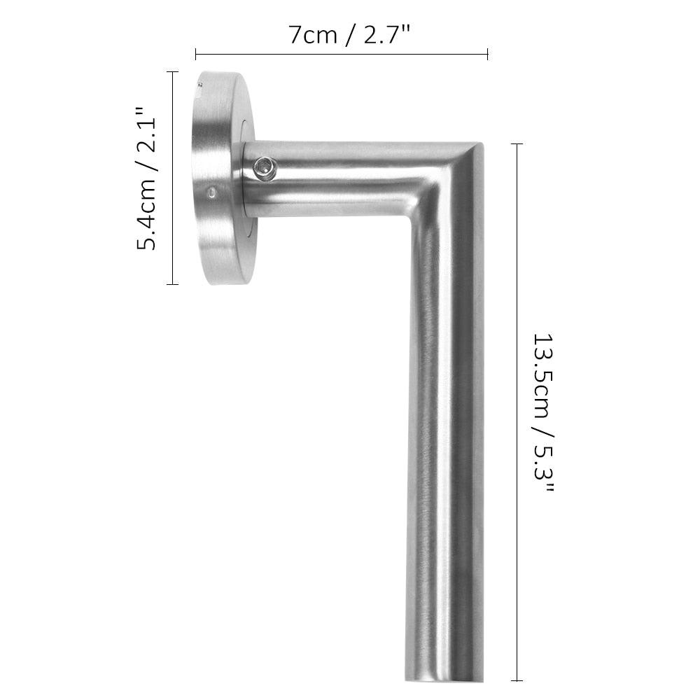 Door handle lever Stevvex stainless steel interior lock with slim round rosette, 13.5 cm long on Tampa Home & Garden Store
