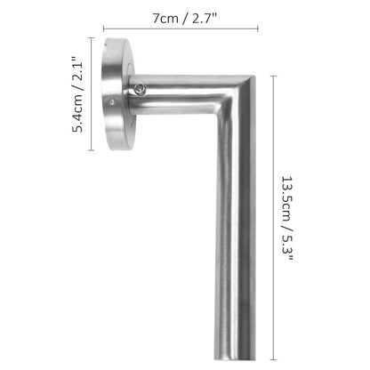 Door handle lever Stevvex stainless steel interior lock with slim round rosette, 13.5 cm long on Tampa Home & Garden Store