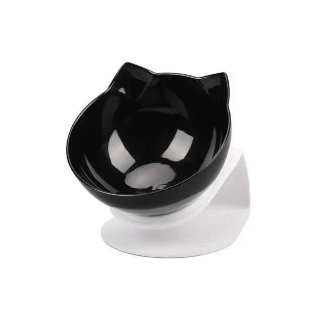 Double Non Slip Cat Bowls and Silicone Mat by Stevvex, black bowls on white silicone mat on Tampa Home & Garden Store