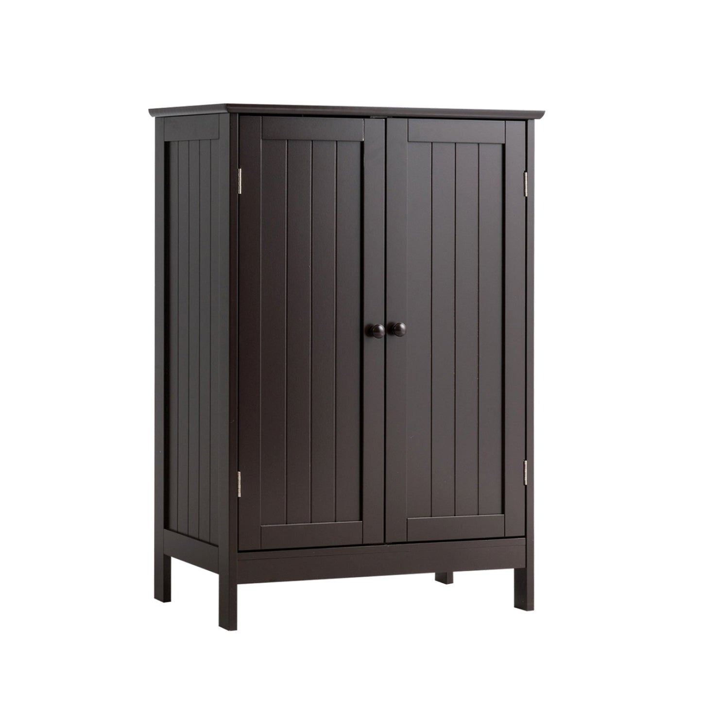 Mueble de baño con doble puerta para almacenamiento en el suelo - Marrón