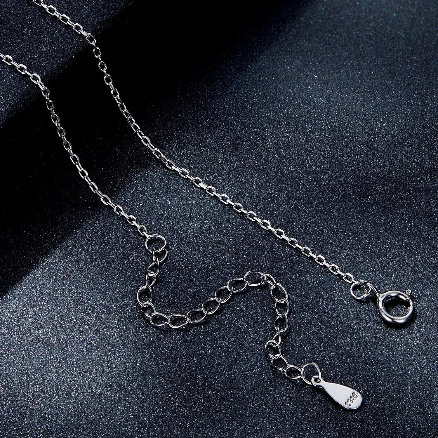 925 Sterling Silver Moissanite Necklace 39cm+5cm length with lobster clasp by Bids.com on Tampa Home & Garden Store