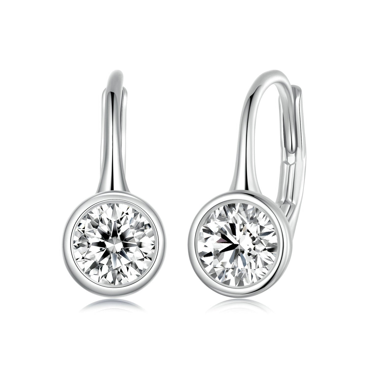 Sterling silver moissanite earrings 0.50ct, pair by Bids.com on Tampa Home & Garden Store