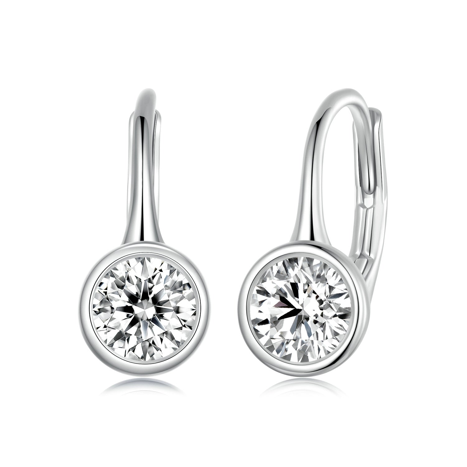 Sterling silver moissanite earrings 0.50ct, pair by Bids.com on Tampa Home & Garden Store