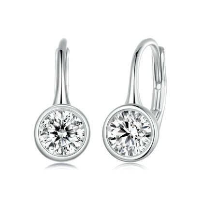 Sterling silver moissanite earrings 0.50ct, pair by Bids.com on Tampa Home & Garden Store