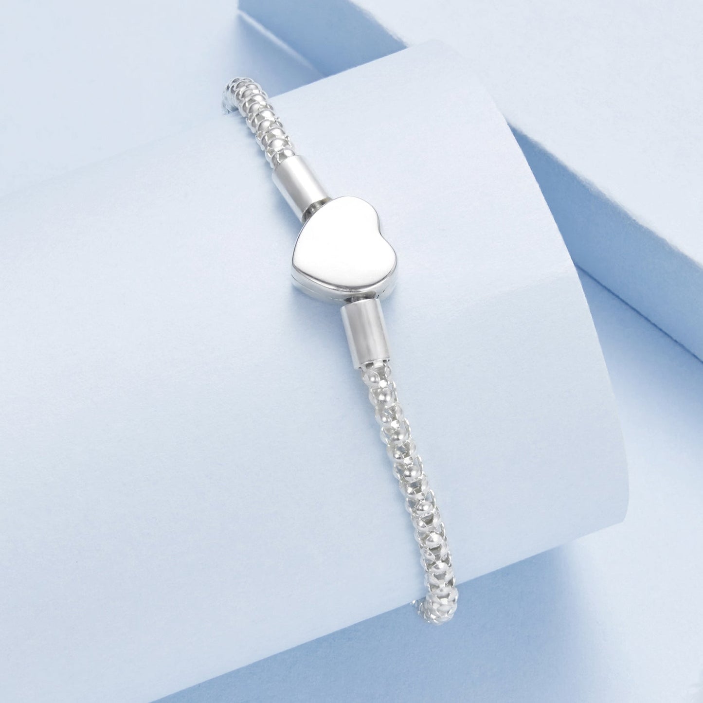 925 Sterling Silver heart-shaped bracelet, 17cm, women's, Bids.com on Tampa Home & Garden Store