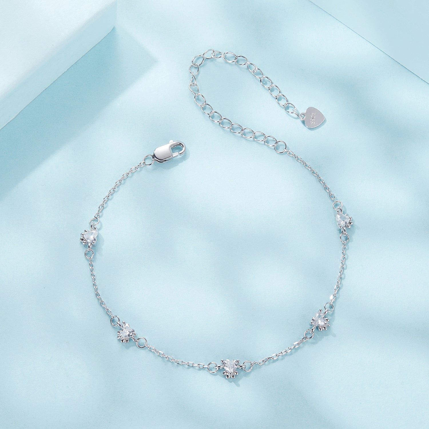 Bracelet, 925 sterling silver with pavé CZ stones and white gold plating, by Bids.com on Tampa Home & Garden Store
