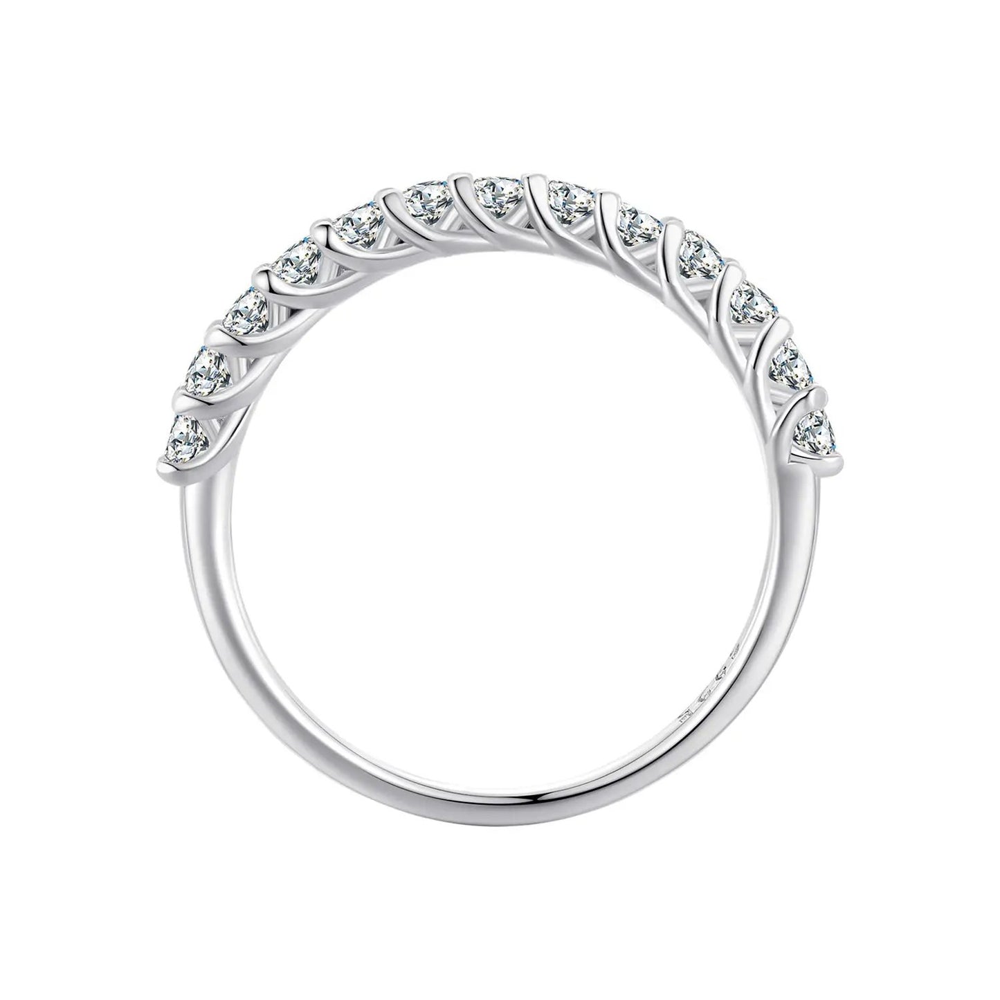 925 Sterling Silver Moissanite Ring with twisted pavé band by Bids.com on Tampa Home & Garden Store