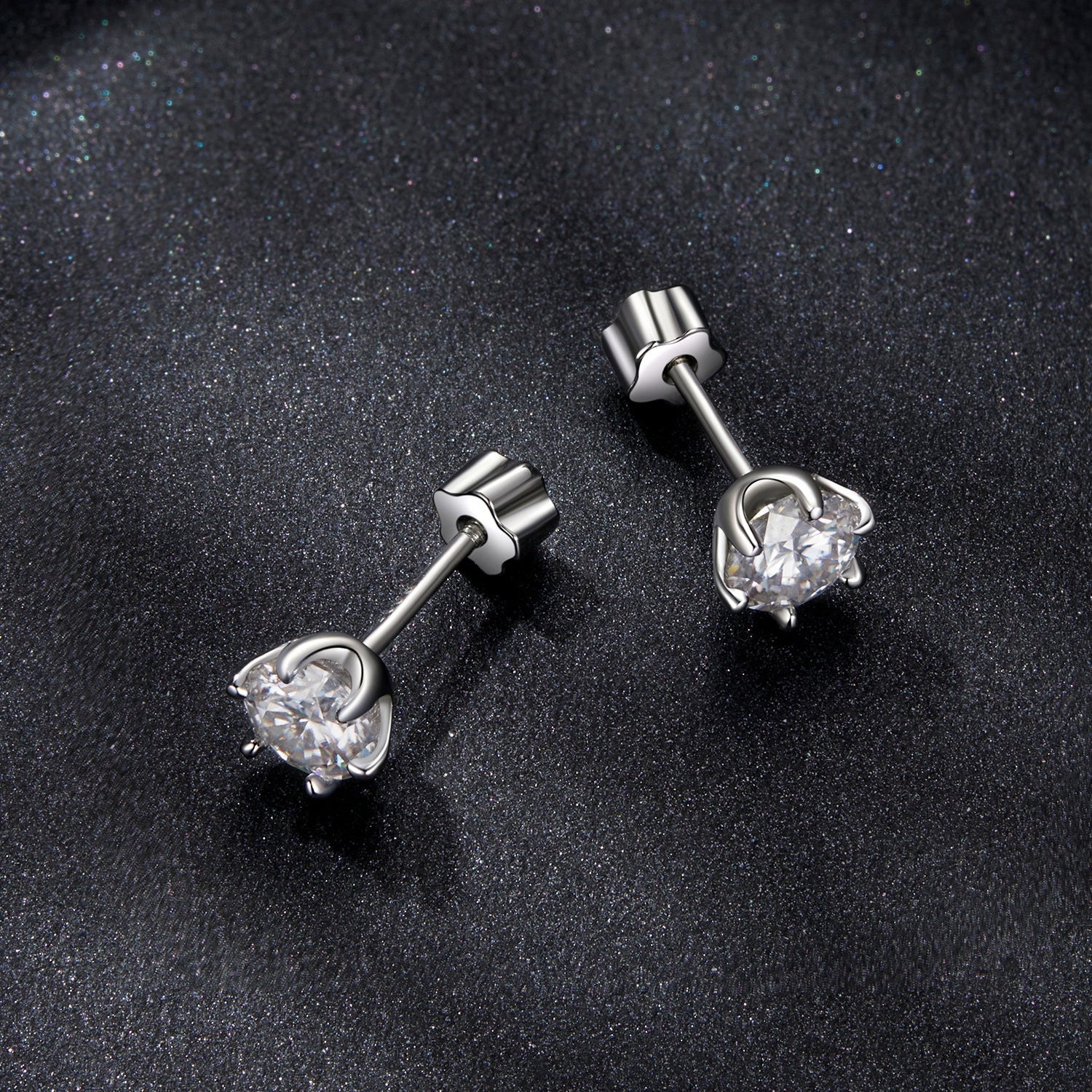 Pair moissanite stud earrings 925 sterling silver 0.5ct Bids.com on Tampa Home & Garden Store
