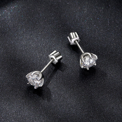 Pair moissanite stud earrings 925 sterling silver 0.5ct Bids.com on Tampa Home & Garden Store