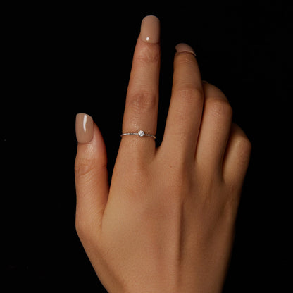 925 Sterling Silver Moissanite Ring for Women 3mm solitaire, size 6 by Bids.com on Tampa Home & Garden Store