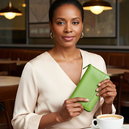 Sophia Zip-Around Leather Wallet – Travel & Everyday