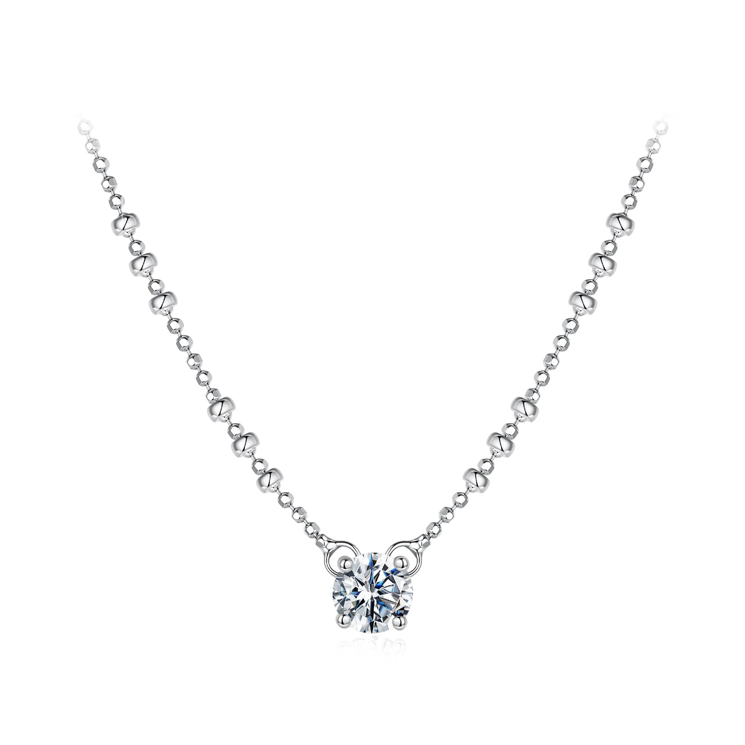 Sterling silver 0.5ct moissanite necklace with solitaire pendant on Tampa Home & Garden Store