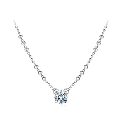 Sterling silver 0.5ct moissanite necklace with solitaire pendant on Tampa Home & Garden Store