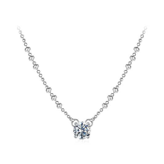 Sterling silver 0.5ct moissanite necklace with solitaire pendant on Tampa Home & Garden Store