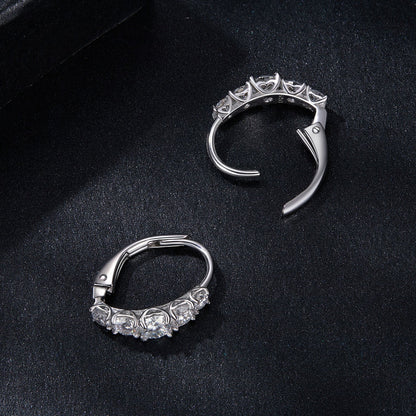 925 Sterling Silver Moissanite Earrings 13x4mm crown-style setting for Women by Bids.com on Tampa Home & Garden Store