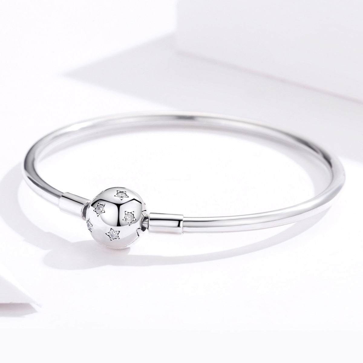 Sterling Silver Adjustable Bracelet with crystal ball charm, 17cm men's style by Bids.com on Tampa Home & Garden Store