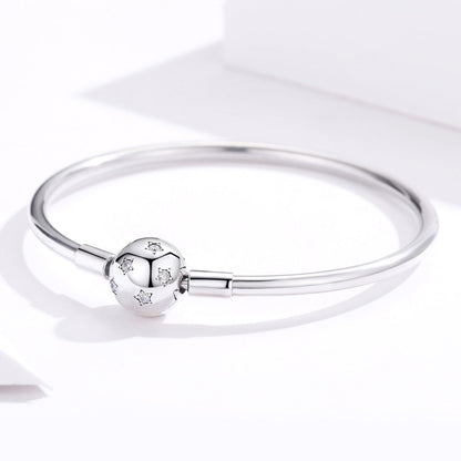 Sterling Silver Adjustable Bracelet with crystal ball charm, 17cm men's style by Bids.com on Tampa Home & Garden Store