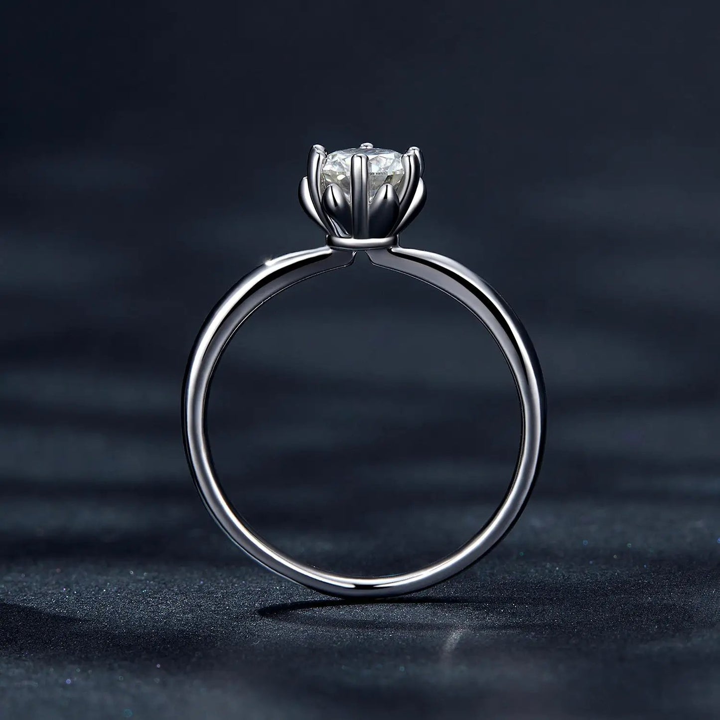 925 sterling silver plated moissanite ring, size 6 on Tampa Home & Garden Store