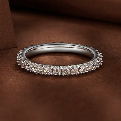925 Sterling Silver Moissanite 0.03ct eternity ring size 6 by Bids.com on Tampa Home & Garden Store