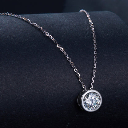 Moissanite Necklace in S925 Silver with 1ct center stone on 400mm chain for women by Bids.com on Tampa Home & Garden Store
