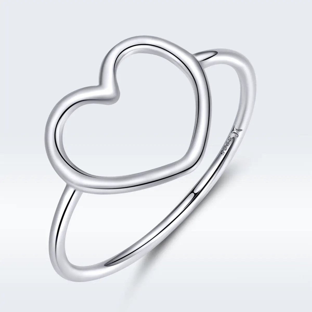 Sterling silver plated ring with heart open design, size 6 for women, Bids.com on Tampa Home & Garden Store
