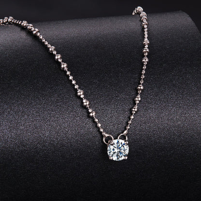 Moissanite necklace in 925 Sterling Silver 0.5ct by Bids.com on beaded ball chain on Tampa Home & Garden Store