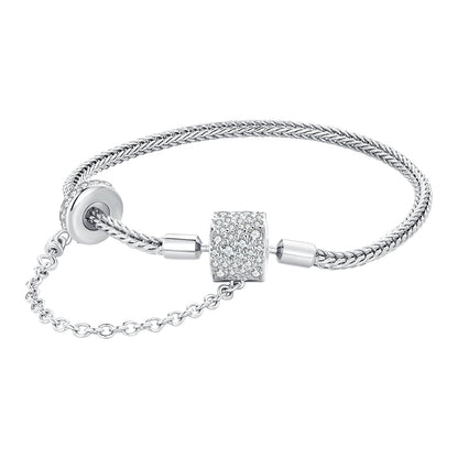 Bracelet 925 Sterling Silver pavé CZ, 17cm, women, Bids.com on Tampa Home & Garden Store