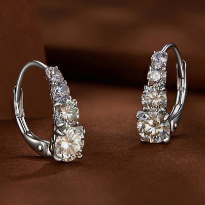 S925 Sterling Silver Moissanite Earrings by Bids.com for Women, 0.50ct, pair on Tampa Home & Garden Store